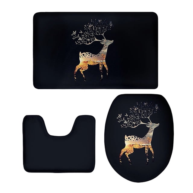 Alfombra de baño Sunnimix 3 piezas antideslizante 79x49cm 49x39cm 44,5x34,5cm