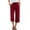 51# Wine, variant on Capris Pants for Women Casual Summer 2026 Petite Pull on Straight Wide Leg Loose Drawstring Elastic Waist Cropped Trouser Gray S