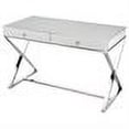thumbnail image 2 of Dimond Home Writing Desk in White and Chrome, 2 of 2