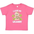 thumbnail image 3 of Inktastic Cute Sloth I Love My Grammy with Green Leaves Boys or Girls Baby T-Shirt, 3 of 5
