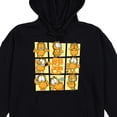 thumbnail image 5 of Garfield Character Grid Women's Black Long Sleeve Hooded Sweatshirt With 3D Ears-Large, 5 of 5