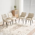 thumbnail image 4 of Luxury Velvet Dining Chair Set of 4, Modern Minimalist Design with High-Resilience Cushion & Durable Metal Frame - Versatile for Home or Restaurant Use, Easy Assembly, 4 of 7
