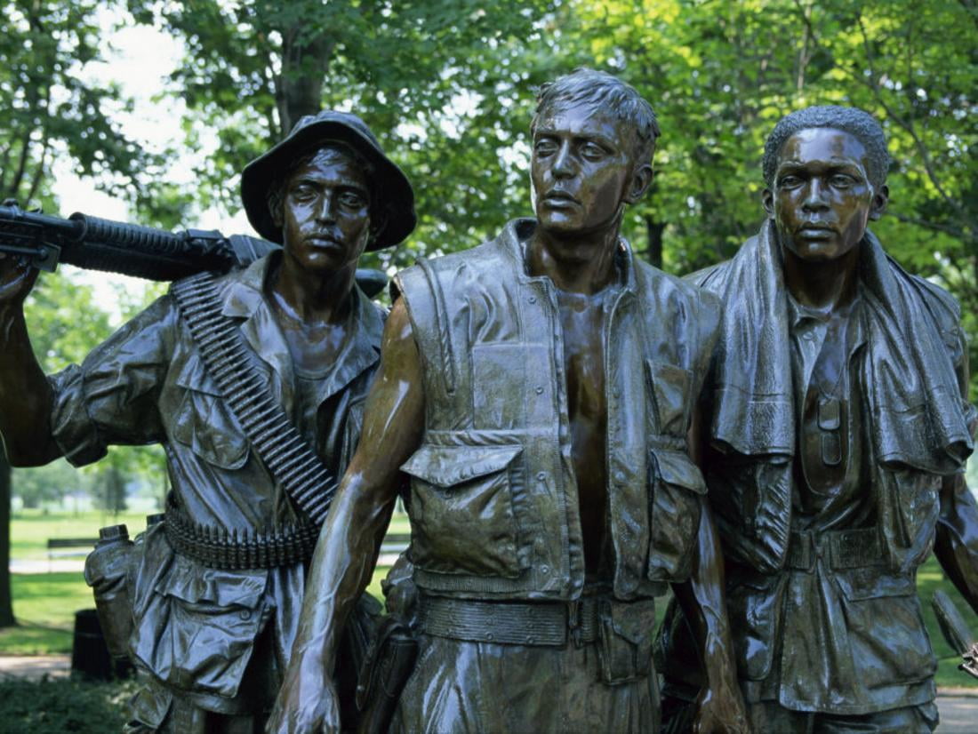 The history of valentines day Close-Up of Statues on the Vietnam Veterans Memorial in Washington D.C
