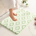thumbnail image 2 of Bath Rug, Non-Slip Bathroom Mat, Absorbent Soft Velvet Foam Bath Mat Machine Washable Quick Dry Rectangle Floor Mat, 40x60cm, Multi-Color, 2 of 9