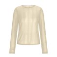thumbnail image 4 of UQJfacai Womens Mesh Sheer Long Sleeve Glitter Tops See Through Sparkly Shirts Evening Party Strech Slim Fitted Crewneck Layering Tee, 4 of 9