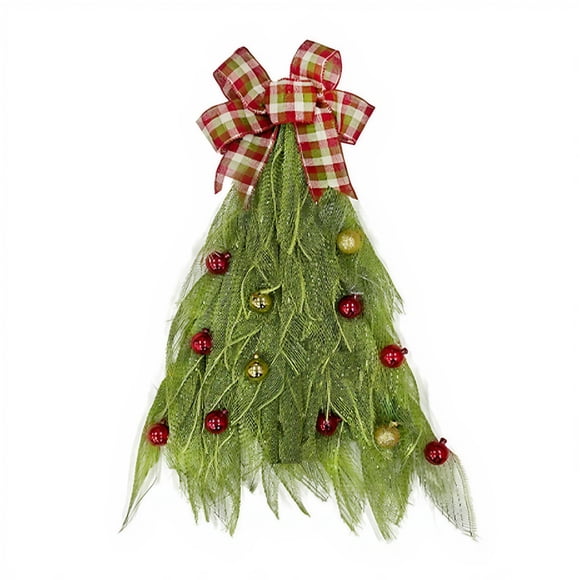 Advancent Llamador de puerta navideño, diseño luminoso con LED, resistente al agua, duradero, fácil de guardar, ideal para reuniones y Año Kits de decoración para fiestas Arco no iluminado