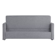 Serta Mia Modern Convertible Sofa, Light Gray Woven Fabric