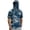 #114Blue, variant on Men's Lightweight Camouflage Gradient Quick Dry Fishing Hoodie Shirt - UPF 50  Sun Protection Short Sleeve Shirts with Neck