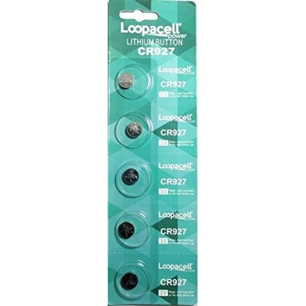 Loopacell Brand CR927 Lithium 3V Batteries 5 Pack