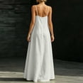 thumbnail image 7 of NTACZA Boho Dresses for Women Slip Dress Maxi Sleeveless Square Neckline Vacation Casual Beach White XXL, 7 of 7