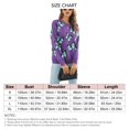 thumbnail image 6 of Long Sleeves Butterflies Sweater Crew Neck Stretch Neckline Fashionable Acrylic Women Knit Sweater for Office Work Purple Sweater Blue Butterflies M, 6 of 6