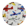 thumbnail image 4 of Orinice Airplanes Round Table Cover Stain Resistant Washable Indoor Outdoor Tablecloth Kitchen Dining Wedding Parties 100% Polyester Fiber 42-46, 4 of 8