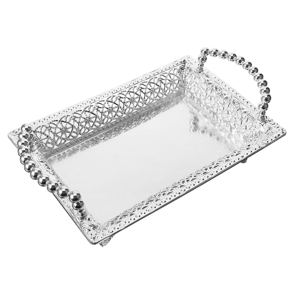 RENACLIPY Decorative European Style Metal Fruit Tray with Raised Edges for Home Snack Display