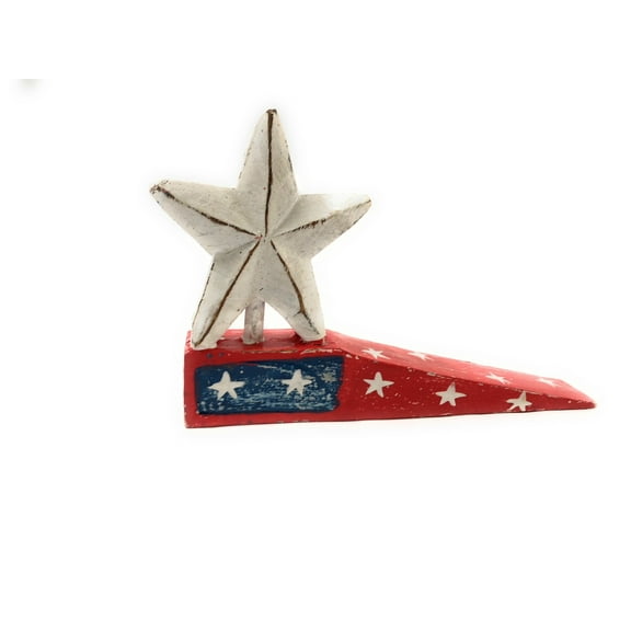 Americana Door Stopper Red w/ Star 4" - USA Decor | #ort17081b