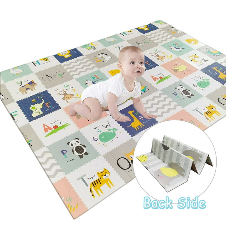 Soft Baby Play Mat,Reversible,Easy to fold Foam Floor Mat,LDPE Waterproof  Indoor and Outdoor for Fitness, Children, Suitable Playing or Crawling (70  x