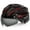 Black Red, variant on FUNWICT Bicycle Helmet with Light and Magnetic Goggles Lightweight Bike Helmet for Adult Men Women