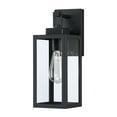 thumbnail image 5 of 14" Outdoor Wall Light Fixture Matte Black Porch Light with Clear Glass Shade E26 Base, 5 of 7