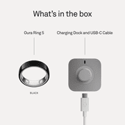 Oura Ring 5 Black Size 7 Worlds Smallest Smart Ring Sleep Activity Health Tracker