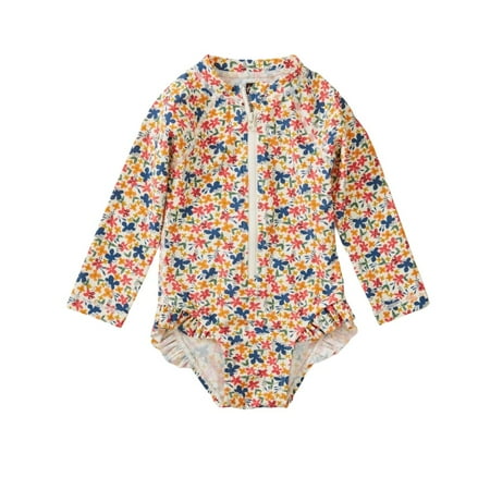 

Cyprus Floral Baby Girls Rash Guard One Piece Size 3-6 Months