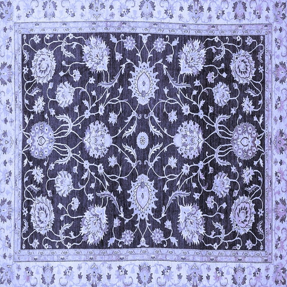 Ahgly Company Indoor Square Oriental Blue Traditional Area Rugs, 3' Square