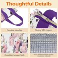 thumbnail image 4 of Pioneer Flower Floral Print Pattern Insulated Lunch Bag for Women & Adults,Large Portable Soft Cooler Lunch Bag,Thermal Food Storage Tote with Pearl Cotton,8.66L,8.75x5.75x9.5 Inch, 4 of 6