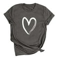 thumbnail image 5 of Ounisa Heart Shirts for Women - Trendy Short Sleeve Womens Graphic T Shirt Cute Love Gifts for Her, 5 of 7