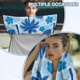 thumbnail image 3 of KUIFORTI Blue Coconut Tree Car Seat Towel Cover for Yoga,Gym,Workout,Sports,Running,Camping and Beach 60 x 33 Inch Post-Workout Car Seat Protector Soft Quick-Dry Auto Accessories, 3 of 7