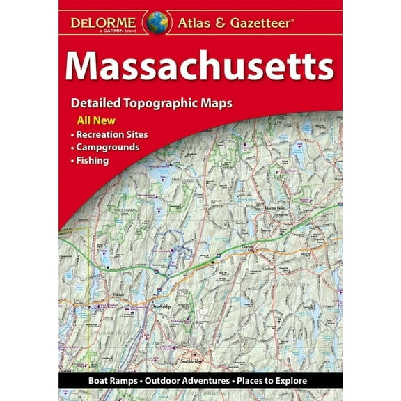 Delorme Atlas & Gazetteer Massachusetts, (Paperback)