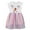 White(unicorn), variant on HWJAD Kids Girl Rainbow Tutu Dress Sleeveless Casual Unicorn Sundress for Summer Girls 2-7 Years