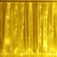 thumbnail image 2 of Guirnalda de luces LED de 3 x 3 m, 300 luces, multicolor, 8 modos de iluminación, control remoto USB de 5 V CC, ideal para decorar ventanas, uso interior para Navidad, bodas, hogar y patio (4 colores), 2 of 5