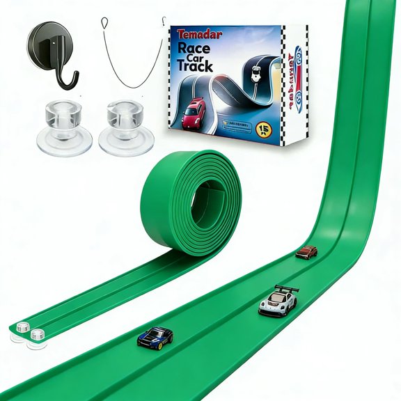 Pista de Juguete Tenndar Flex de 4,5 m, Set Inicial Doble Cara