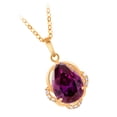 thumbnail image 2 of Collar con colgante de circonita grande, elegante y a la moda, ideal para San Valentín, Día de la Madre, cumpleaños, para mujeres y niñas (morado)., 2 of 7