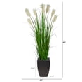 thumbnail image 2 of Nearly Natural 64" Wheat Plume Grass Artificial Plant in Black Planter, Green, 2 of 4