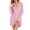 Pink, variant on Aofany Women's Sleepwear Boyfriend Nightshirt Long Sleeve Button Down Nightgown Homewear Nightwear
