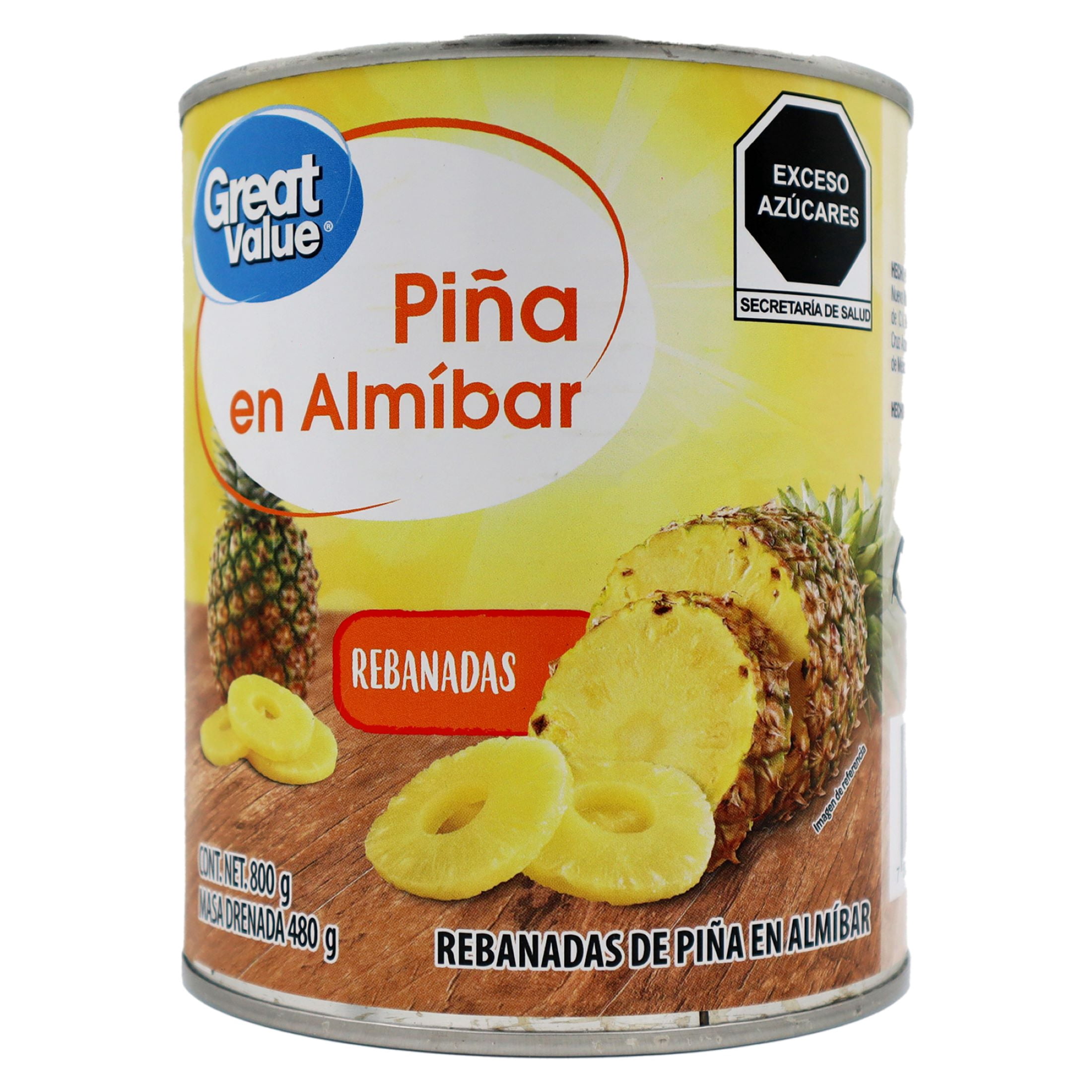 Piña en almíbar Great Value rebanada 800 g | Walmart en línea