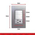 thumbnail image 3 of KIT DE 2 PLACAS Sanelec 2 APAGADORES 1 CONTACTO GRIS Córdoba 4637, 3 of 5