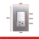thumbnail image 3 of KIT DE 2 PLACAS Sanelec 2 APAGADORES 1 CONTACTO GRIS Córdoba 4637, 3 of 5