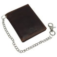 thumbnail image 6 of RFID Blocking Bifold Hipster Multi Credit Card ID Holder Biker Chain Wallet Vintage Leather, 6 of 17