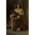 thumbnail image 2 of Karl Becker 17x24 Gold Ornate Framed and Double Matted Museum Art Print Titled - Mother and Child (1878), 2 of 4