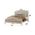 thumbnail image 2 of Bowery Hill Traditional Queen Bed in Rose Gold PU & Pearl White, 2 of 2