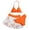Orange, variant on Piomll Swim Suits for Girls 2 Pcs Bikini With Ruffle Skirt Toddler Summer Pool Party Swimming Suit