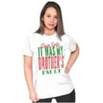thumbnail image 3 of Dear Santa It Was My Brothers Fault Womens Fitted Plus Size Graphic Tee Brisco Brands 3X, 3 of 5