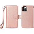 thumbnail image 2 of navor Magnetic Detachable Wallet Case [RFID Protection] [10 Card Pockets] [3 Money Pockets] Compatible for iPhone 12 Pro [6.1 Inch] JOOT-3L Series [Rosé Gold], 2 of 6