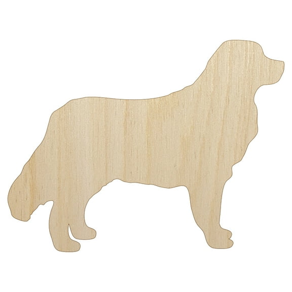 Bernese Mountain Dog Solid Wood Shape Unfinished Piece Cutout Craft DIY Projects - 4.70 Inch Size - 1/8 Inch Thick
