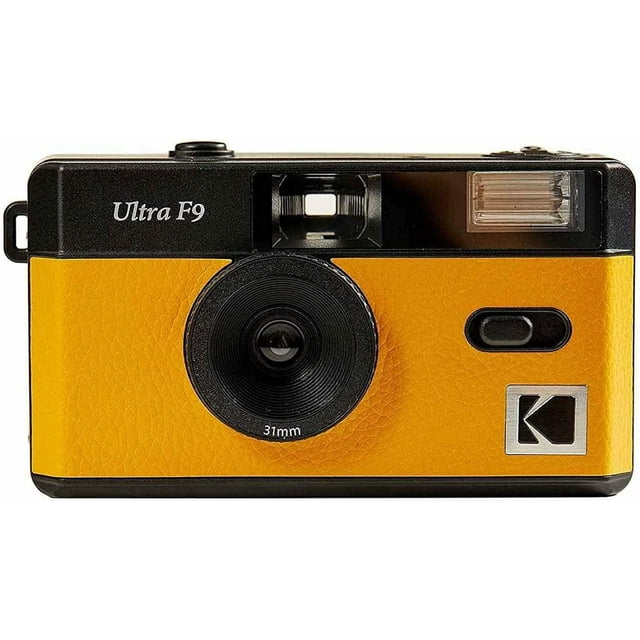 Ultra F9 35mm Film Camera Camera - Retro Style, Focus Free, Reusable, Built in Flash, Easy to Use ( Yellow)