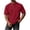Red, variant on akafmk Mens Waffle Shirts Short Sleeve Crewneck T-shirts Button Front Sporty Daily Wear Summer Casual Shirts, Size S