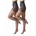 thumbnail image 2 of Silk Impressions Fine Sheer Pantyhose for Women, 15 Denier Ultra Sheer, Sizes S-3XL, 2-Pack, 2 of 4