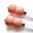 thumbnail image 3 of Cook With Color Cheese Spreader Knife, Stainless Steel Butter and Jam Blade with Figural Fruit Handle, Apple, 3 of 5