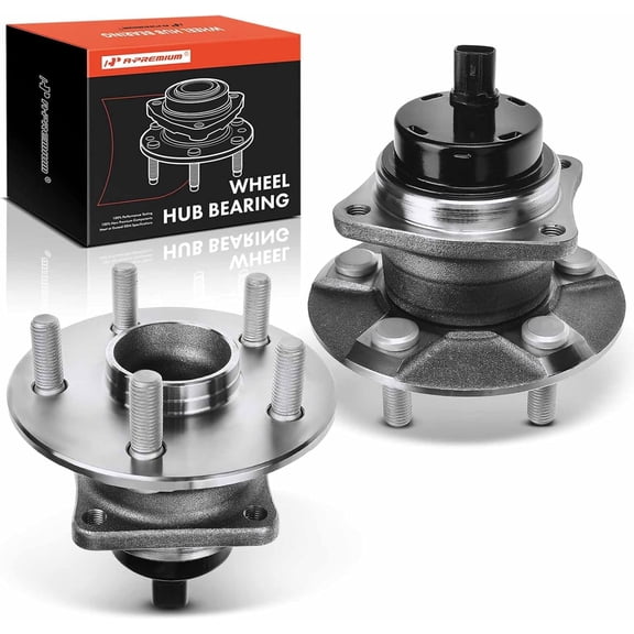 A-Premium 2 x Rear Wheel Bearing and Hub Assembly with ABS & 5-Lug Compatible with Scion tC 2005-2010 & Toyota Celica 2000-2005 FWD Only