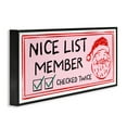 thumbnail image 3 of Stupell Industries Nice List Santa Ticket Black Framed Giclee Art design by JJ Design House LLC, 13 x 30, 3 of 8